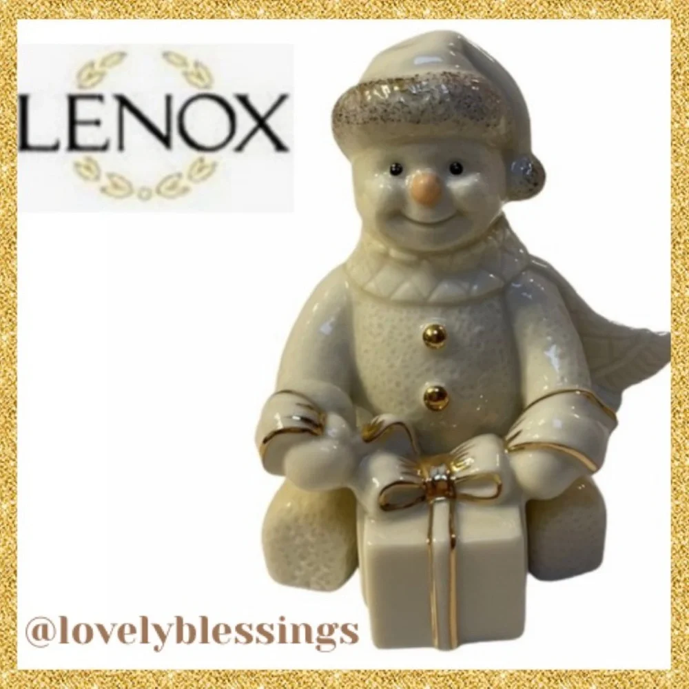 Lenox Snowman Snowy Gift Retired Vintage Christmas Decor Collectible Ornaments